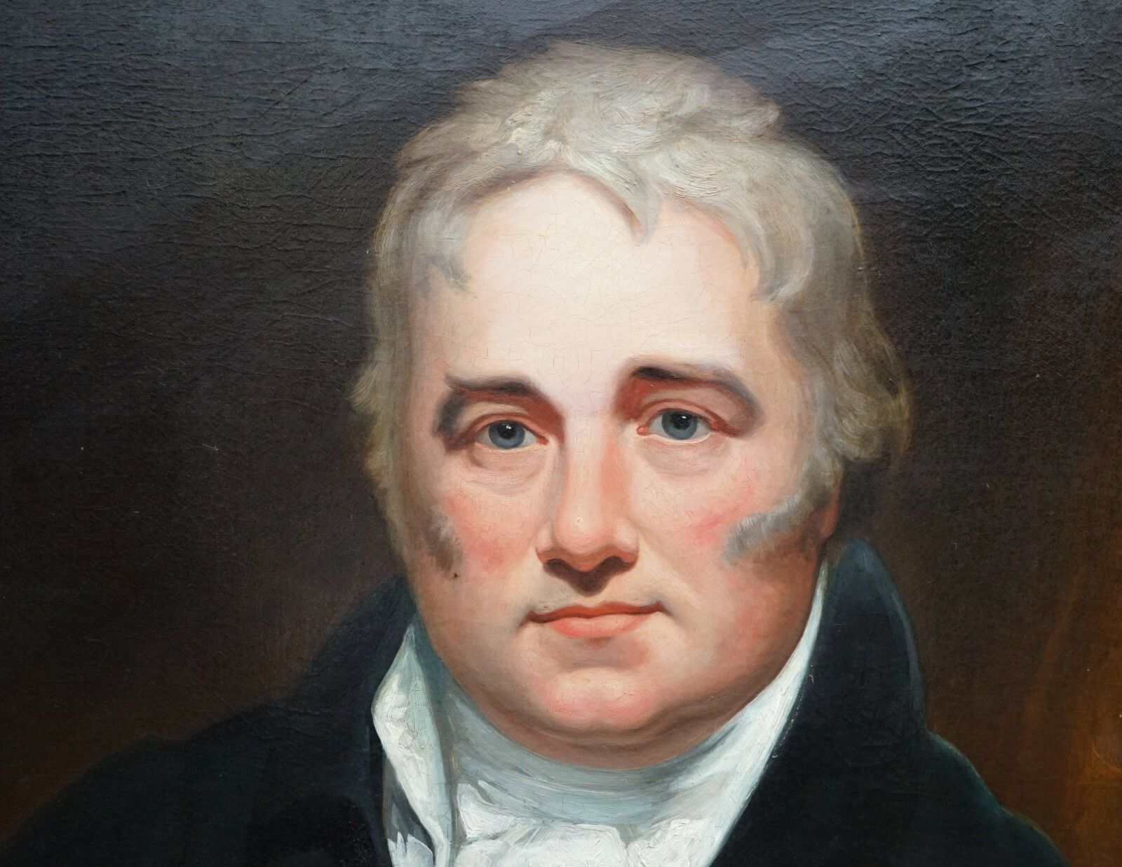 1814 Sir William Beechey Circle Oil Painting Robert 4th Earl Of Buckinghamshire photo vintage