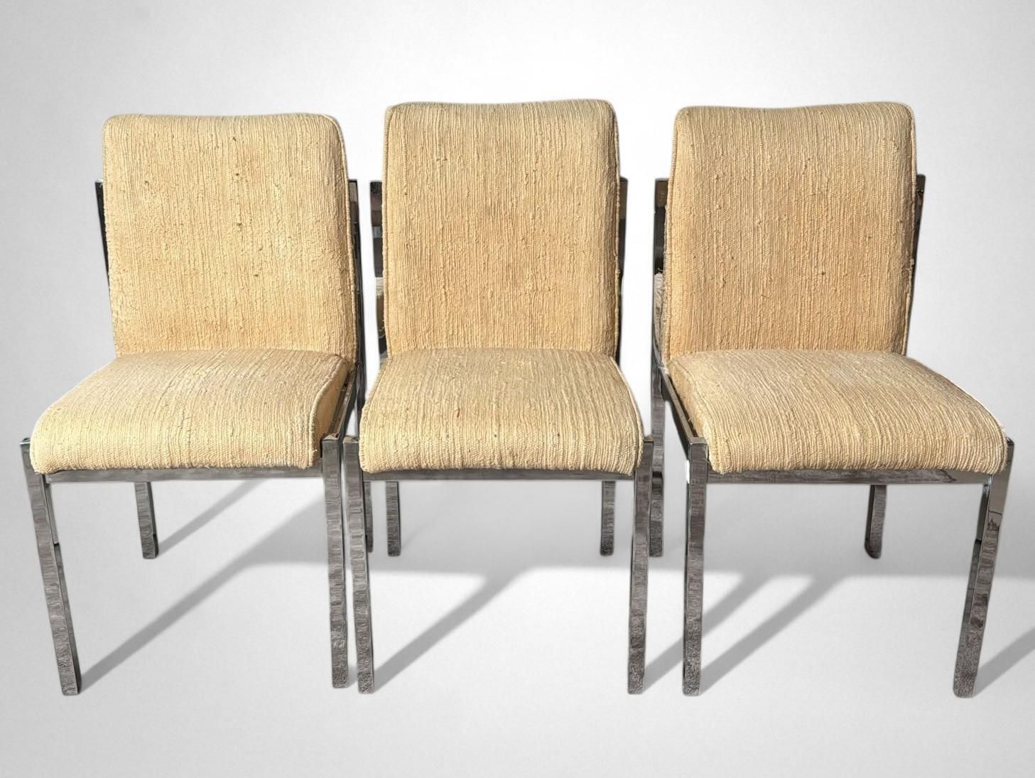 Mid Century Italian Chrome Dining Chairs Set Of 6 photo buy