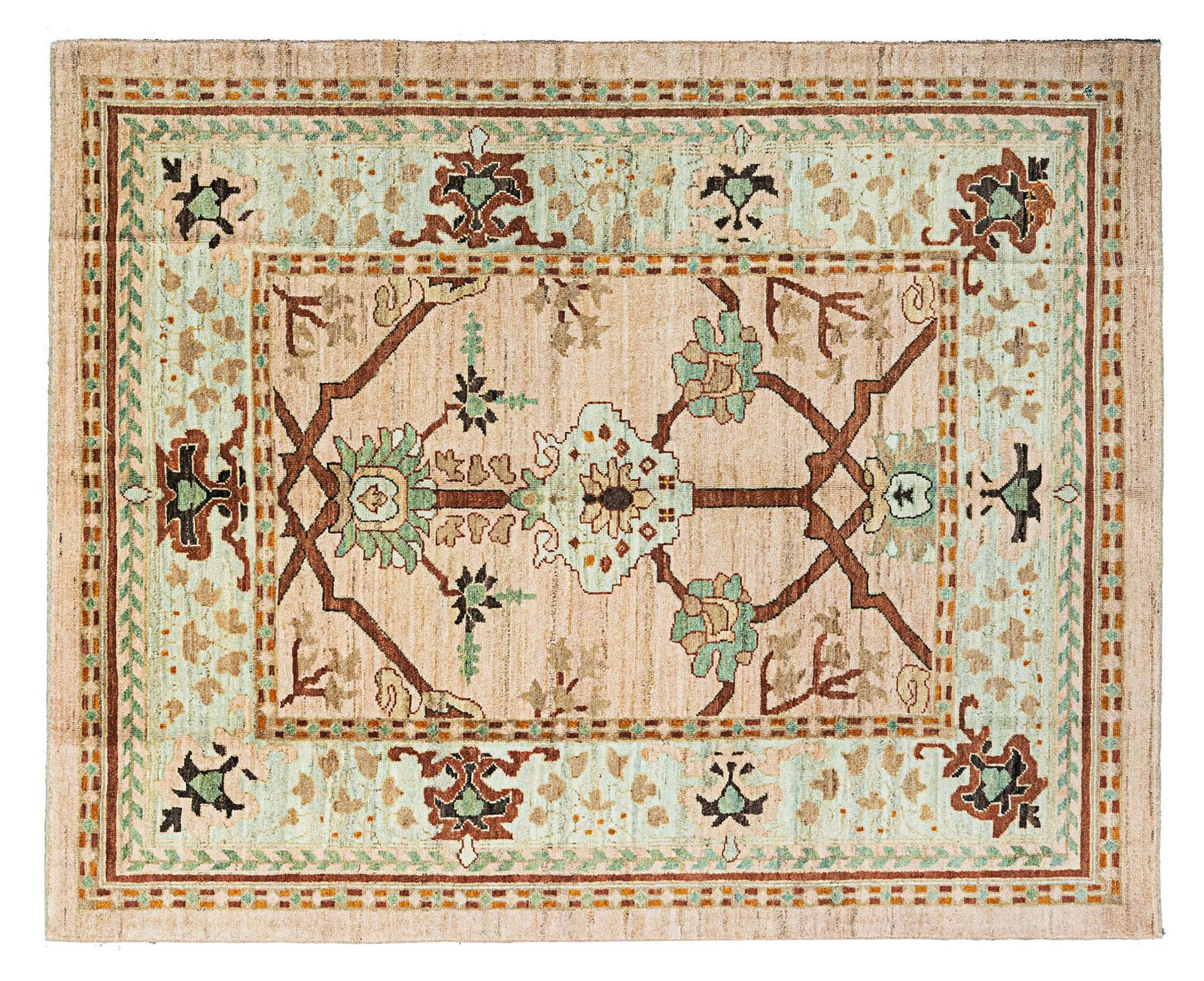 Antique Finished Ushak Carpet 307x250cm photo for sale