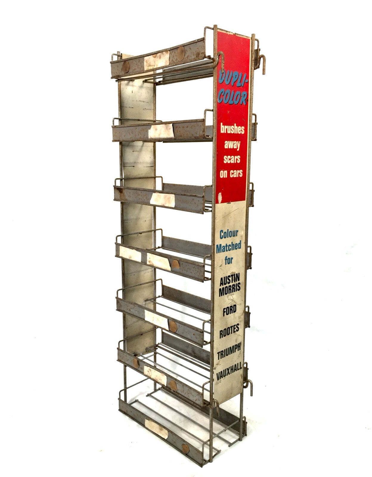 Antique Advertising 1970s Dupli Color Car Garage Shop Display Dispenser Rack photo Furniture