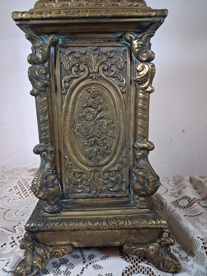 Antique French Brass Mantle Clock 19th Century photo Home Decor