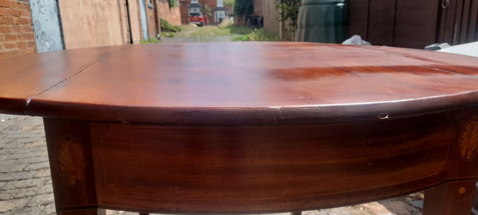 Sheraton Revival Drop Leaf Table In Need Of Restoration photo furniture