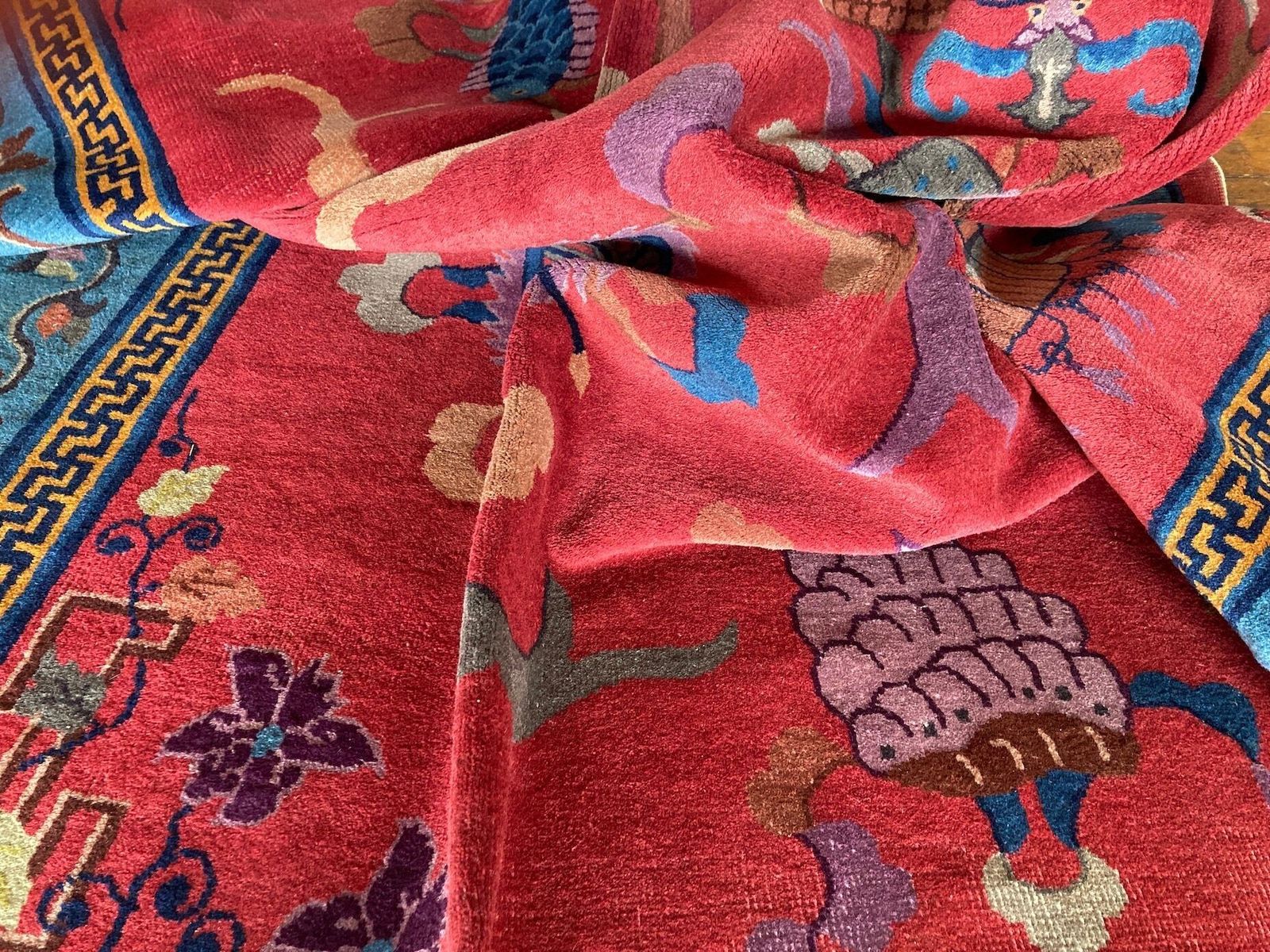 photo vinterior Antique Chinese Carpet 3.02m X 2.16m