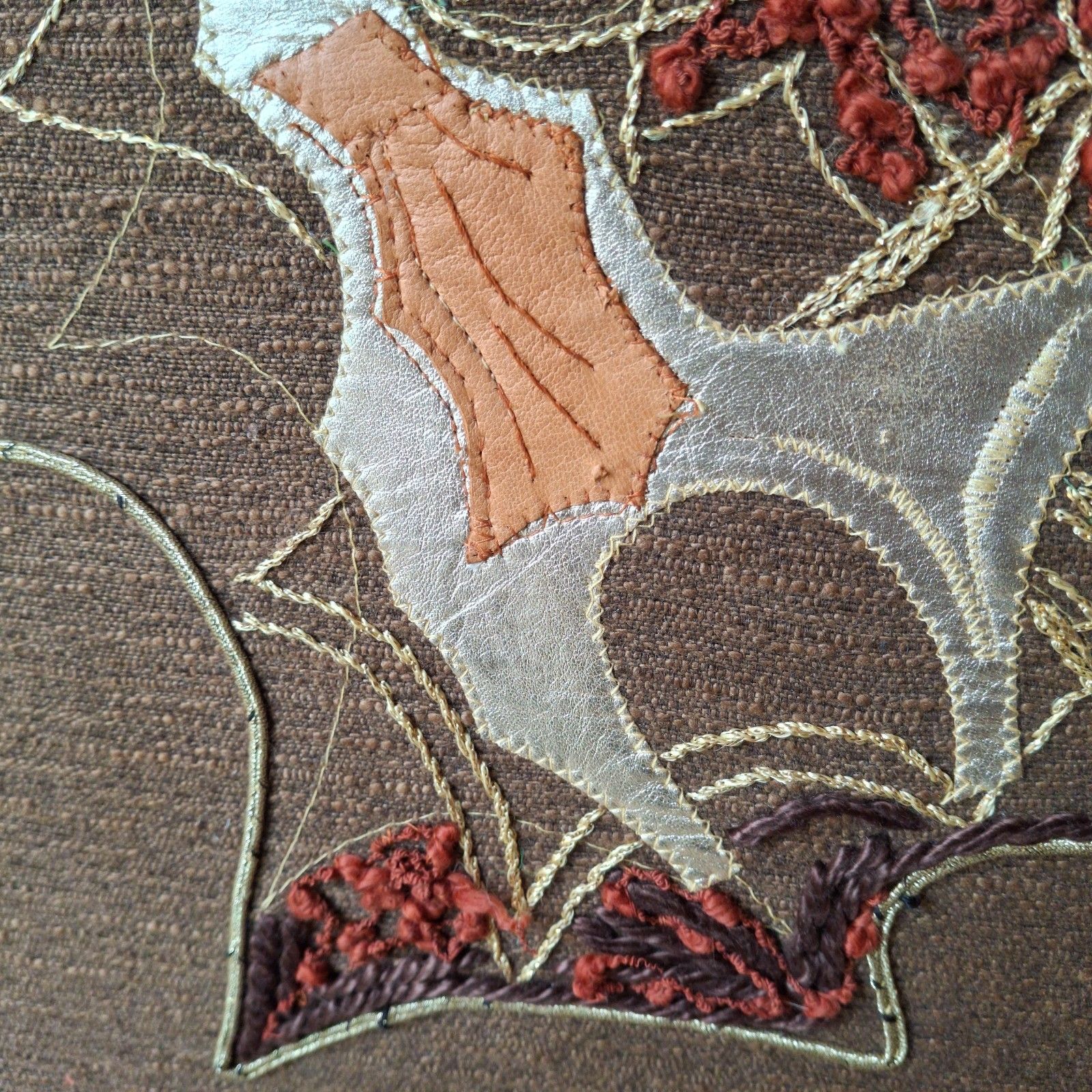 Fab Vintage Retro 70s Needlework Textile Wall Art Embroidery Crewel Jane Page ? photo buy