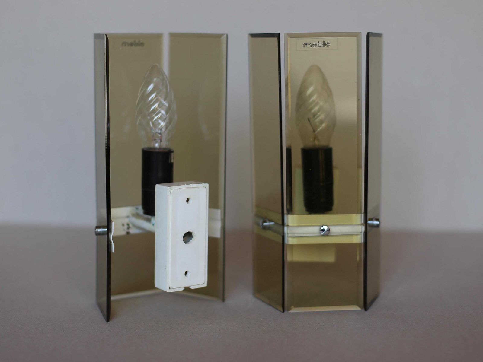 Pair Of Vintage Wall Lights By Meblo Guzzini / Yugoslav Plexiglass Sconces / Space Age Mcm Wall Lamp / Luigi Massoni / Made In Yugoslavia photo Lighting