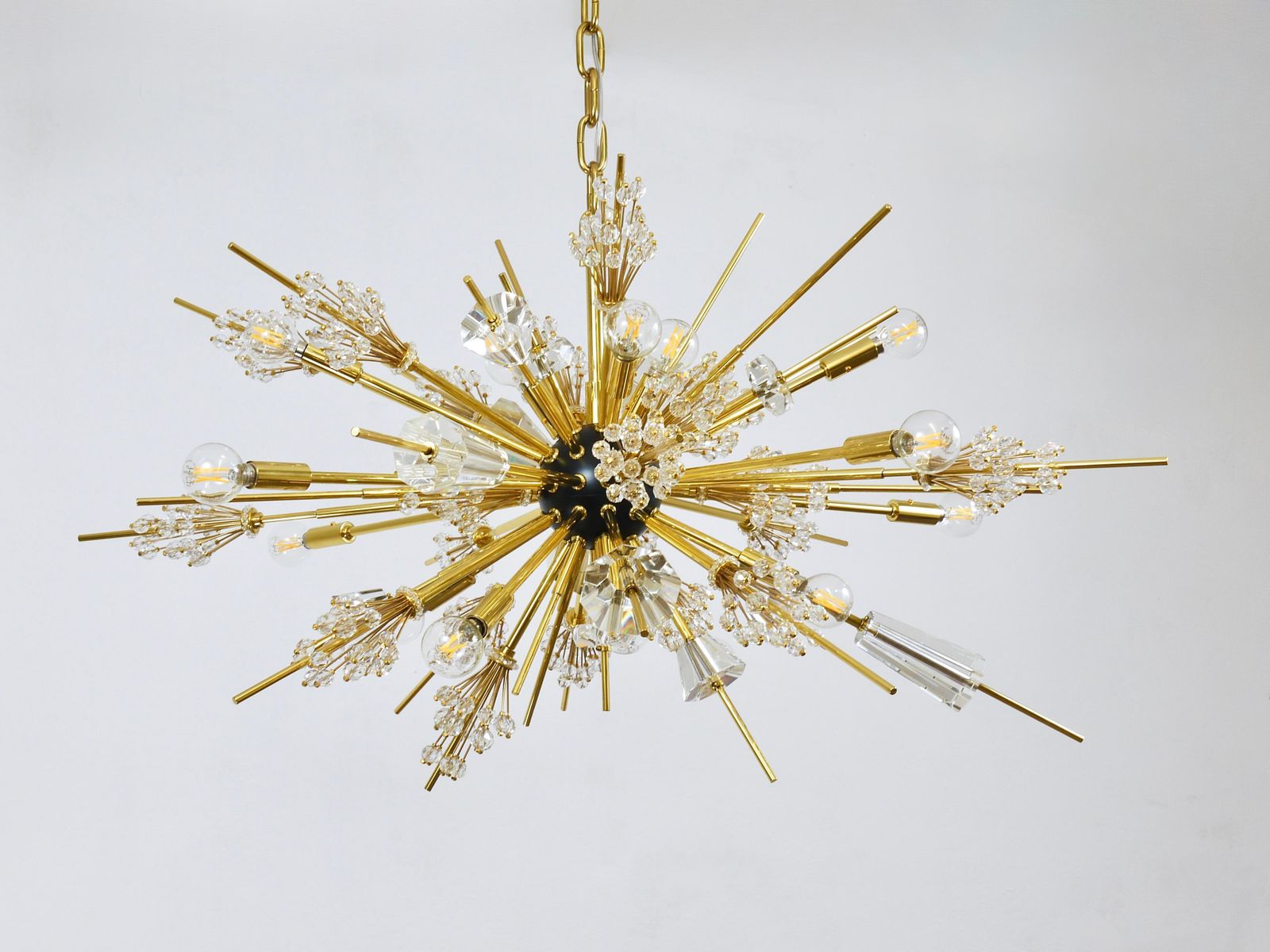 Huge J.L. Lobmeyr Metropolitan Opera Sputnik Crystal Brass Met Chandelier Vienna photo buy