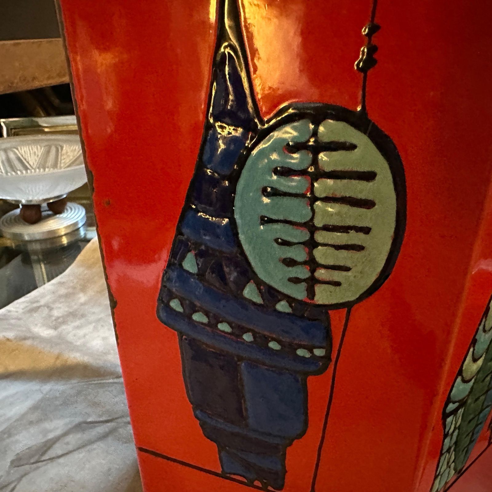 1960s Mid Century Modern Lacquered Iron Italian Umbrella Stand photo vintage