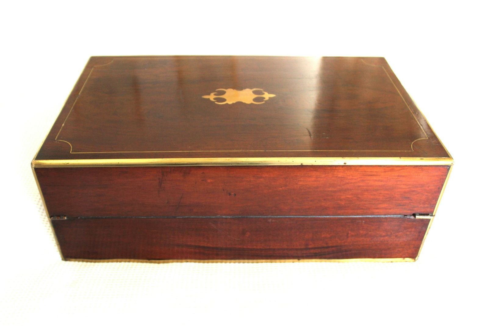 photo furniture Elegant Victorian Writing Slope In Walnut, Secret Drawers, Ink Bottles, Working Lock With Key.