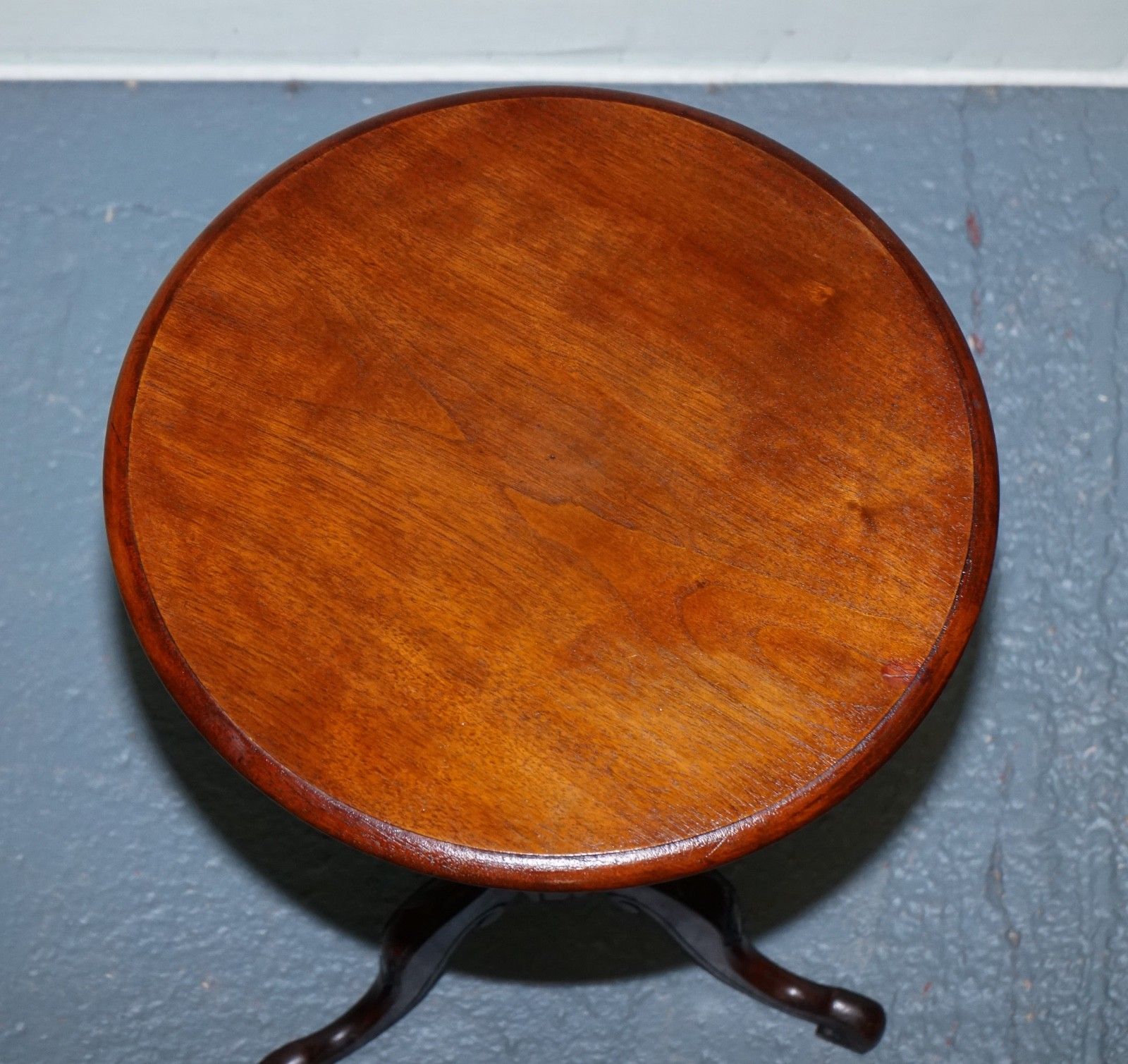 photo for sale Antique Victorian Tripod Side Table Round Wine Table With Cabriole Legs