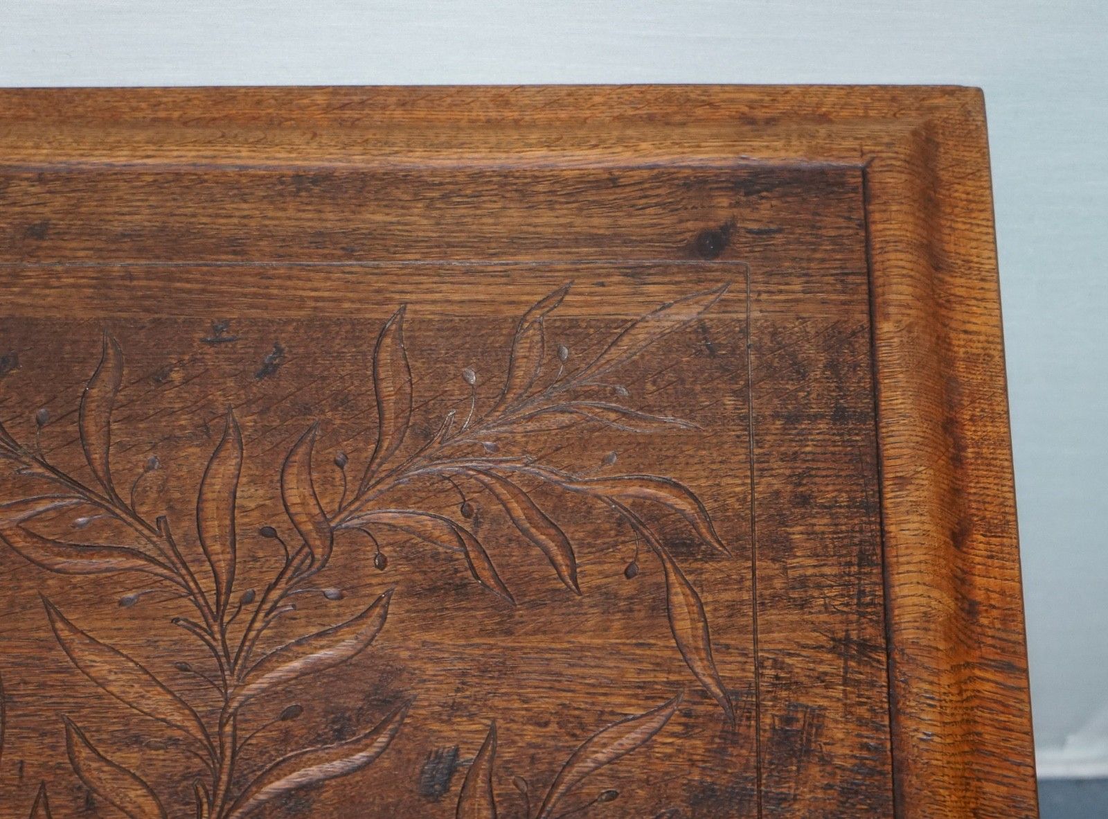 1750.0 King Albert I Of Belgium Occasional Side End Coffee Table Carved Oak Circa 1900 photo
