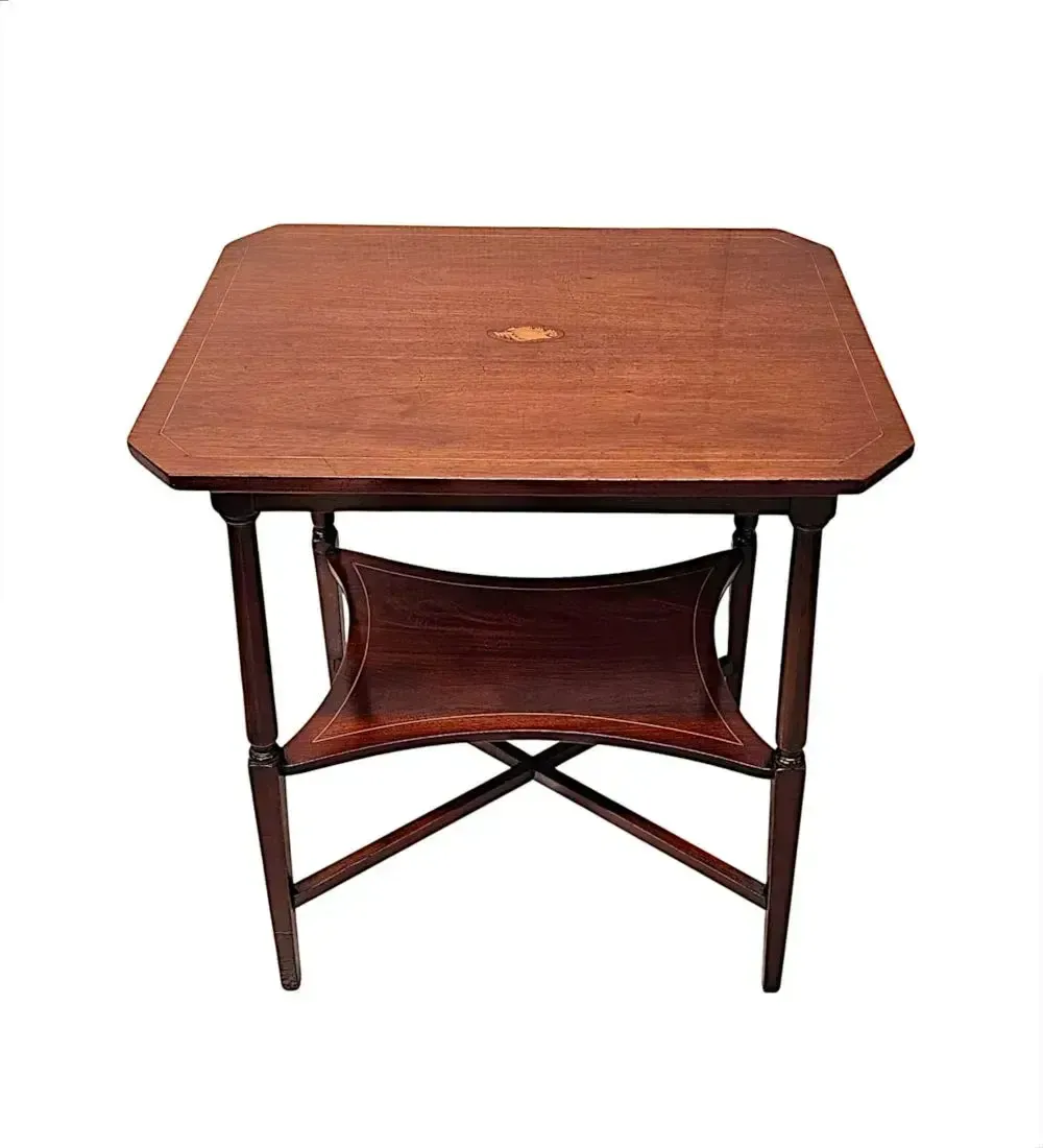 A Fabulous Edwardian Inlaid Occasional Or Lamp Table
