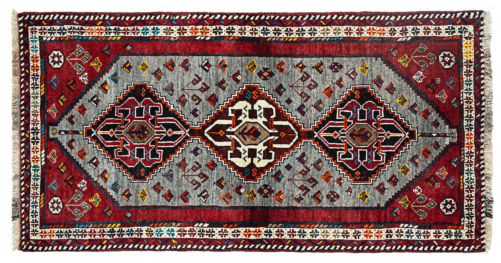 Vintage Qashqai Rug 177x90cm photo Textiles