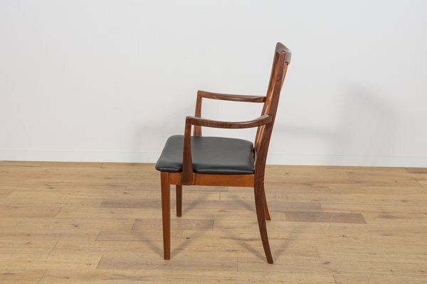 Mid Century Teak And Leather Dining Chairs By Leslie Dandy For G Plan, 1960s, Set Of 8 photo vintage