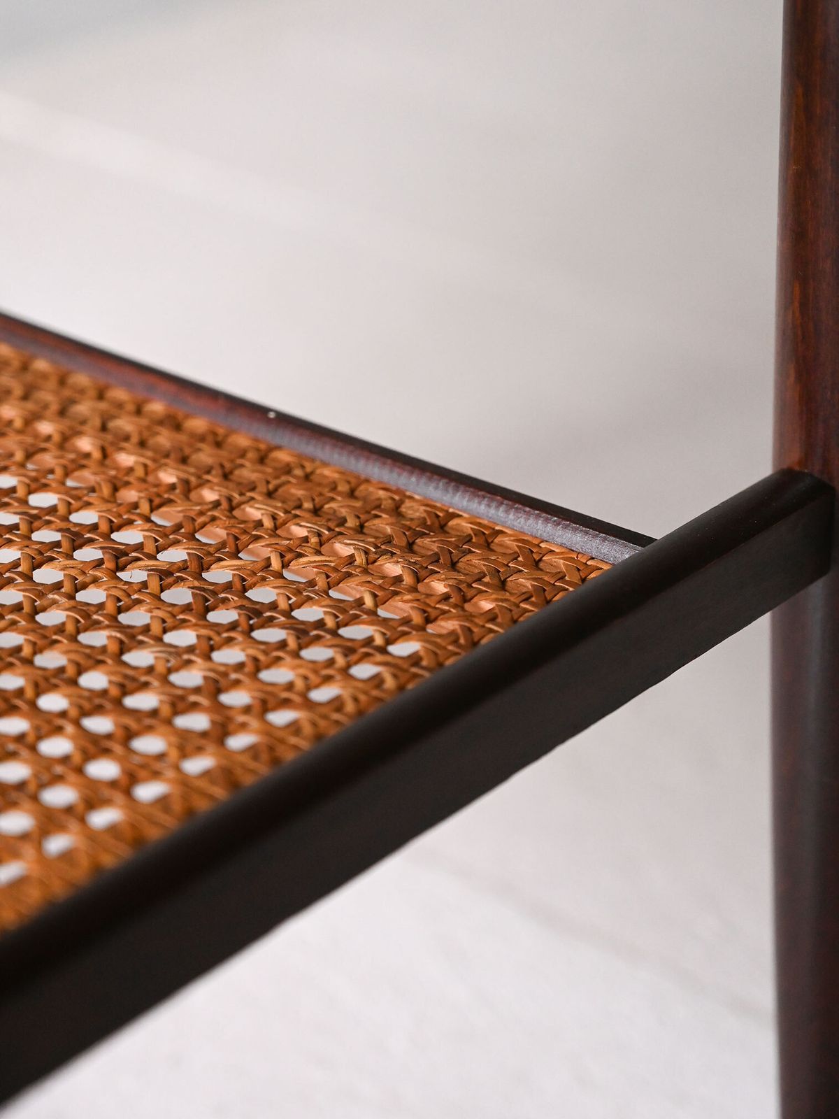 Scandinavian Coffee Table From The 1960s With A Vienna Straw Shelf photo vinterior