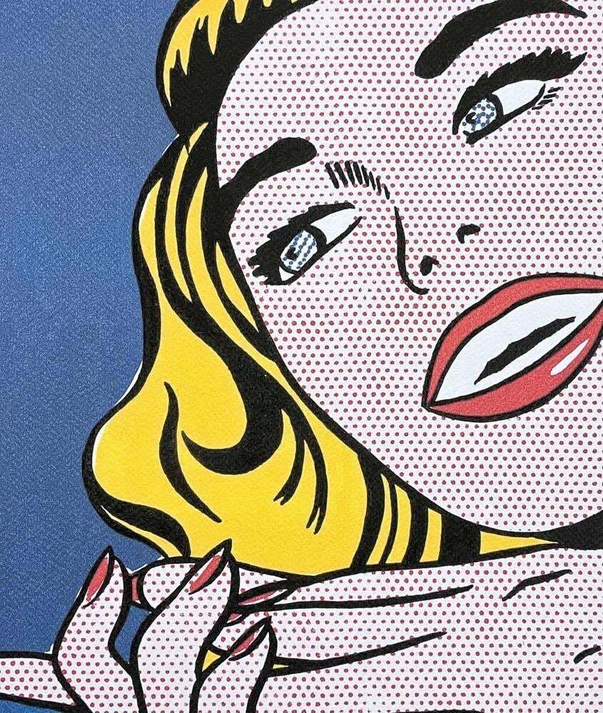 After Roy Lichtenstein, "Girl", 1990s, Silk Screen photo Art