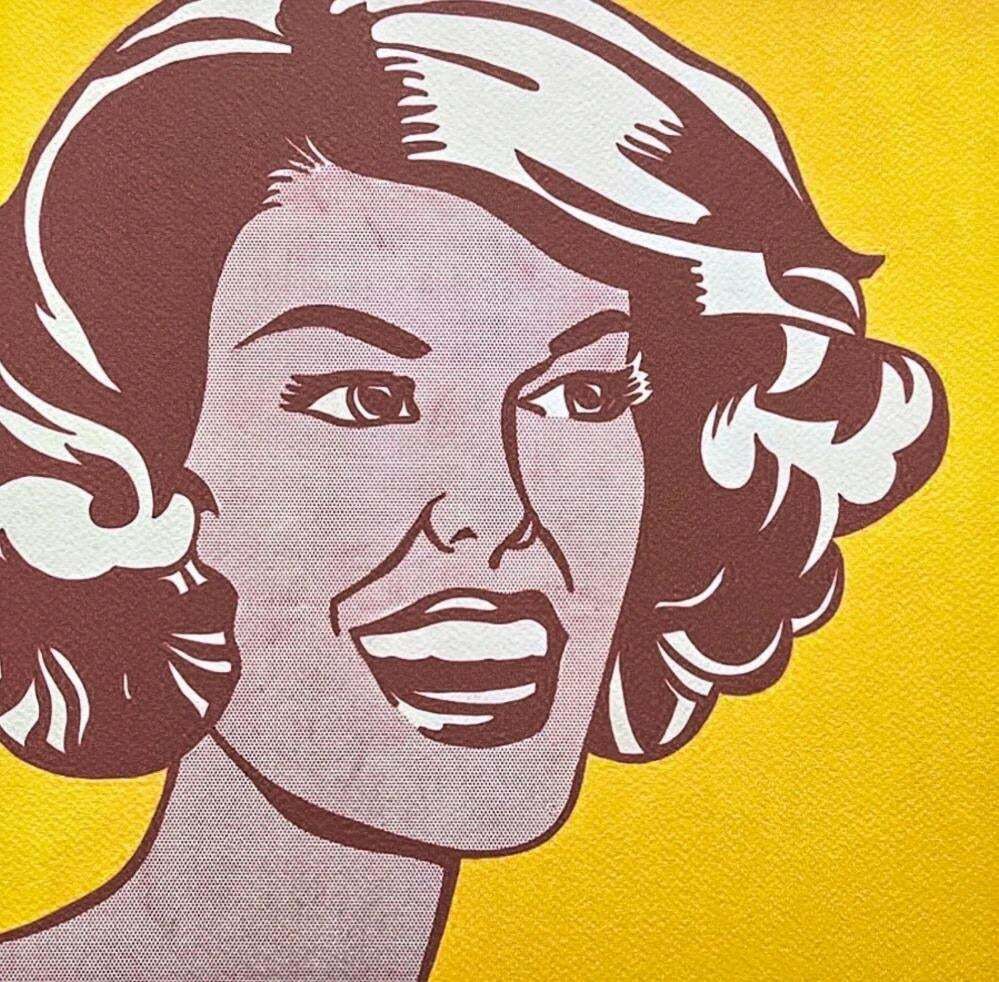 After Roy Lichtenstein, " Head Red And Yellow", 1990s, Silk Screen photo furniture