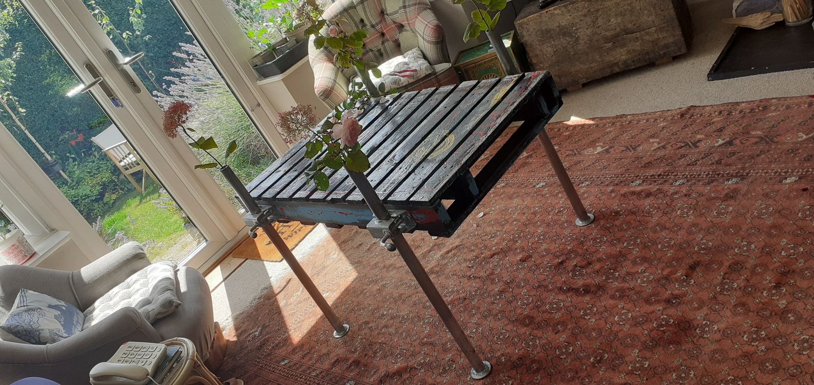Unique Outdoor/Indoor Table    Industrial Chic! photo Furniture
