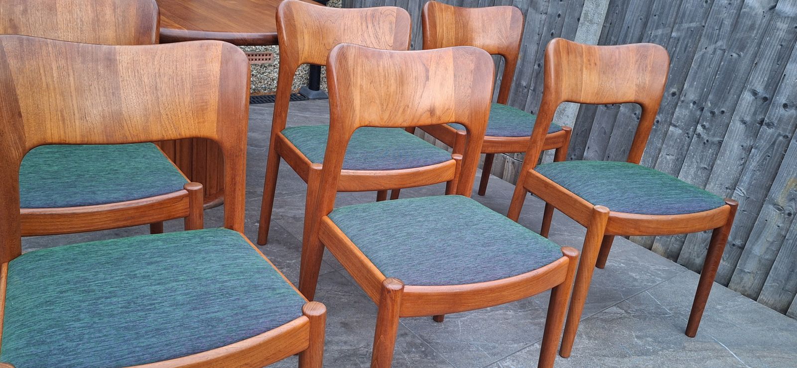 Solid Teak Wood Table And Chairs, Danish By Niels Koefoed photo Furniture
