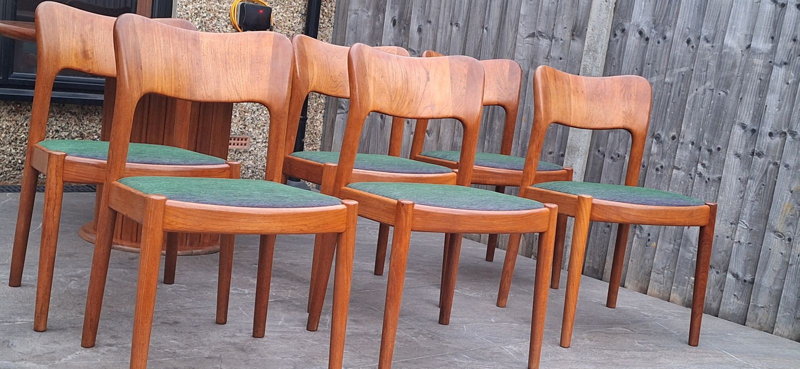 photo for sale Solid Teak Wood Table And Chairs, Danish By Niels Koefoed