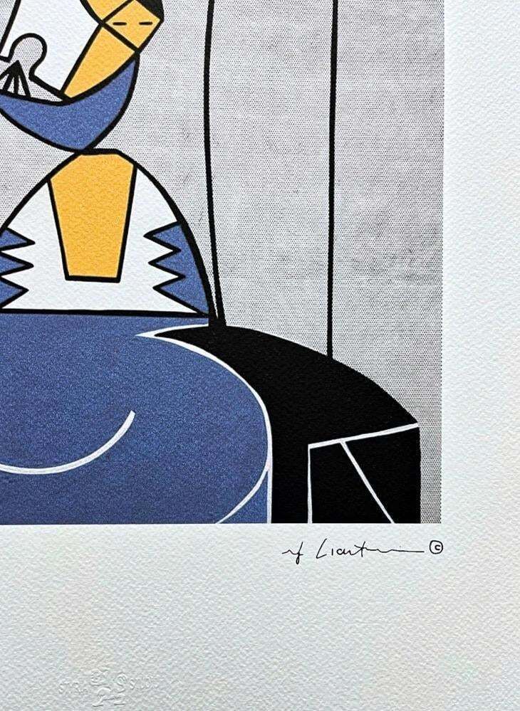 After Roy Lichtenstein, "Femme Au Chapeau", 1990s, Silk Screen photo furniture
