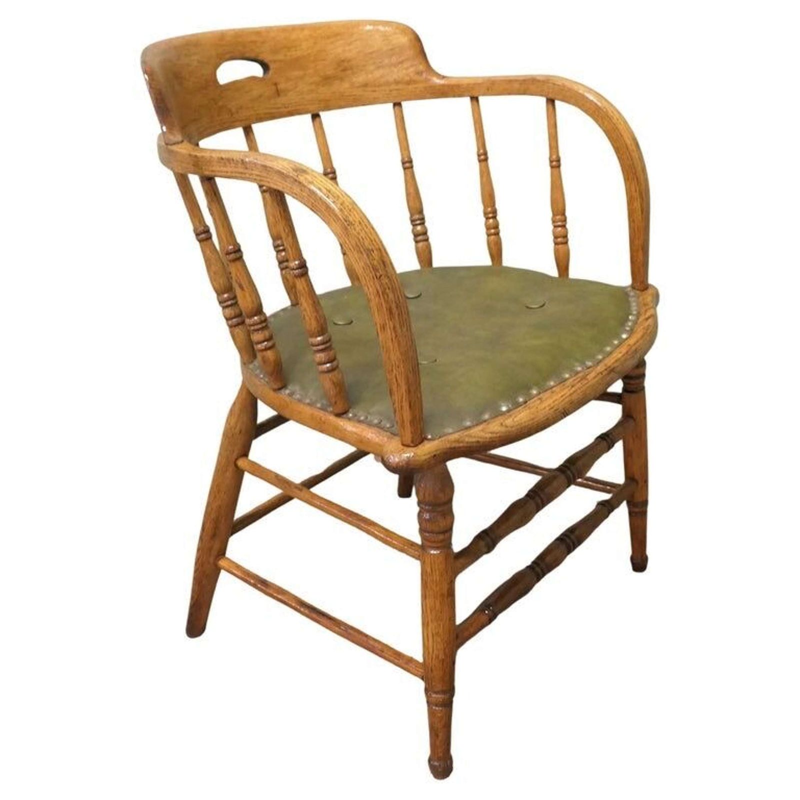 Golden Oak Smokers Bow Office Or Desk Chair
