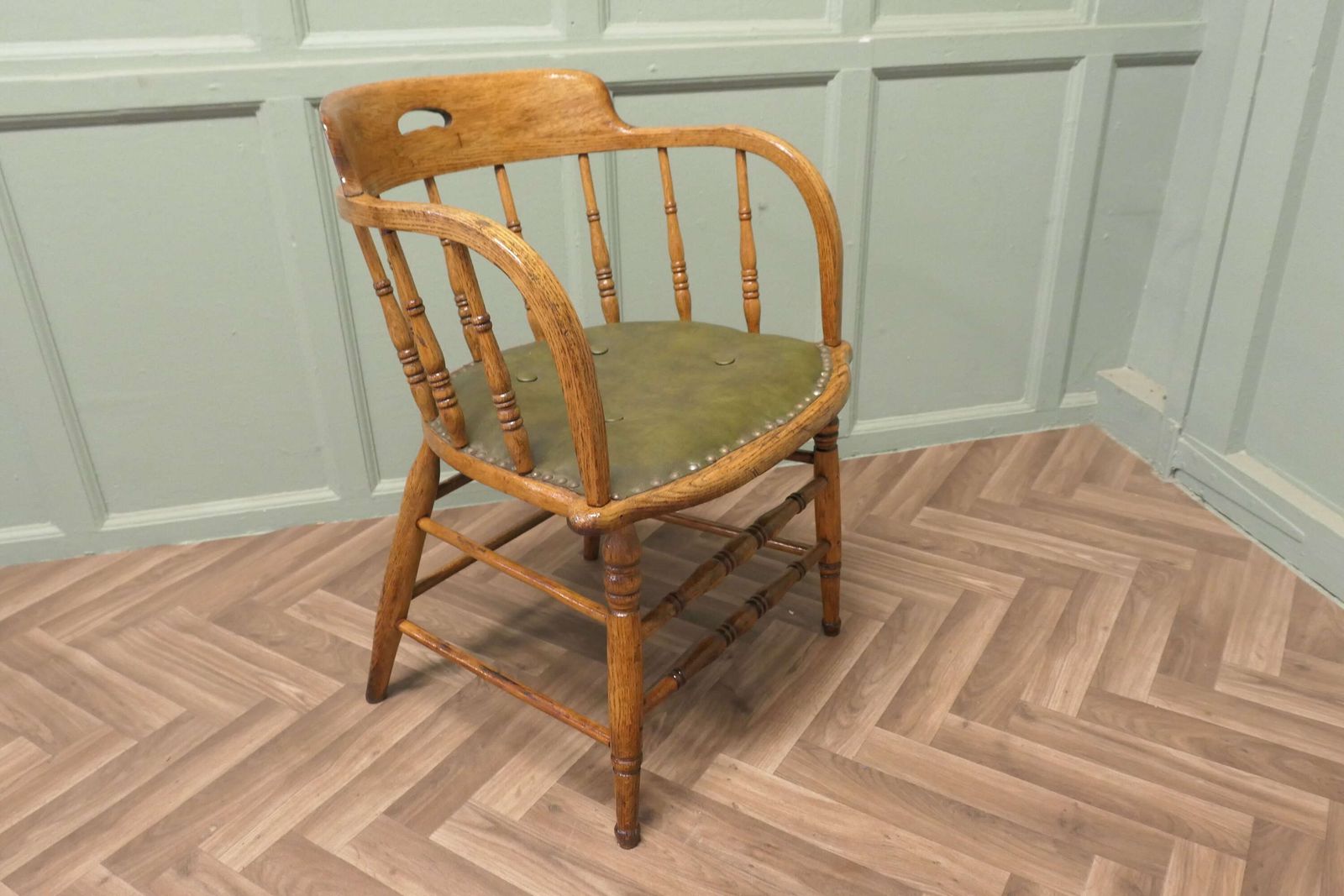 Golden Oak Smokers Bow Office Or Desk Chair photo furniture