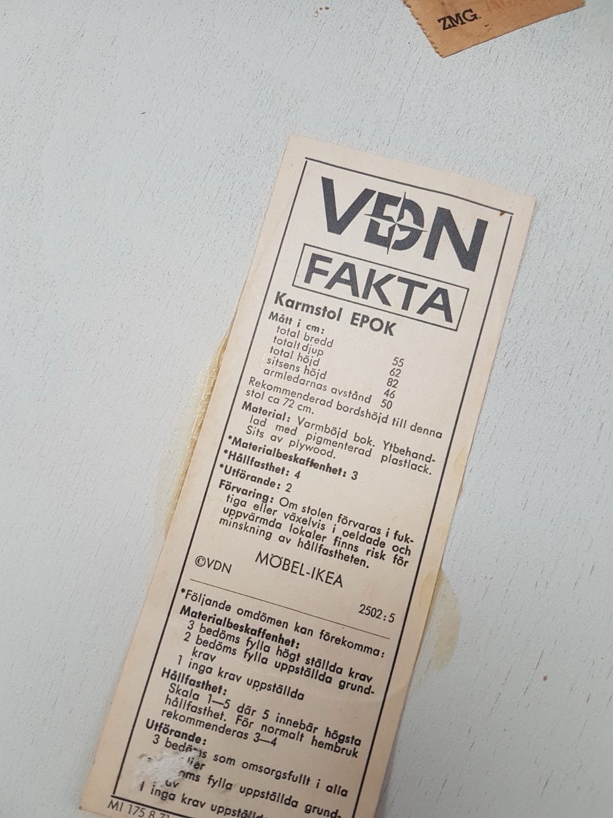 photo vinterior Vtg Late Mid Century Vdn Fakta Bentwood Armchair Desk Chair Bauhaus Retro R922