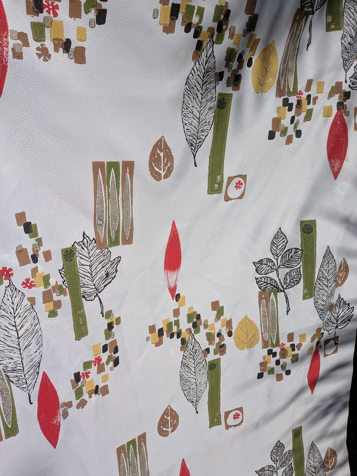 Vintage Mid 60's 9 Mtr X 113 W Curtain Fabric Piece Art Fiberglass 1.5kg photo 60.0