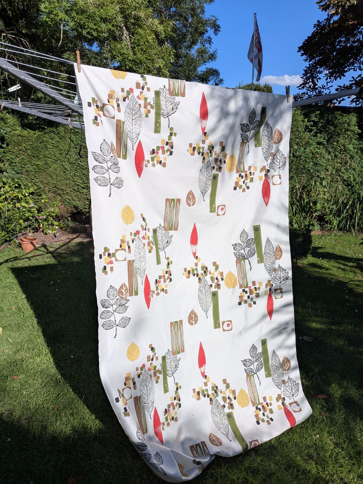 Vintage Mid 60's 9 Mtr X 113 W Curtain Fabric Piece Art Fiberglass 1.5kg photo buy