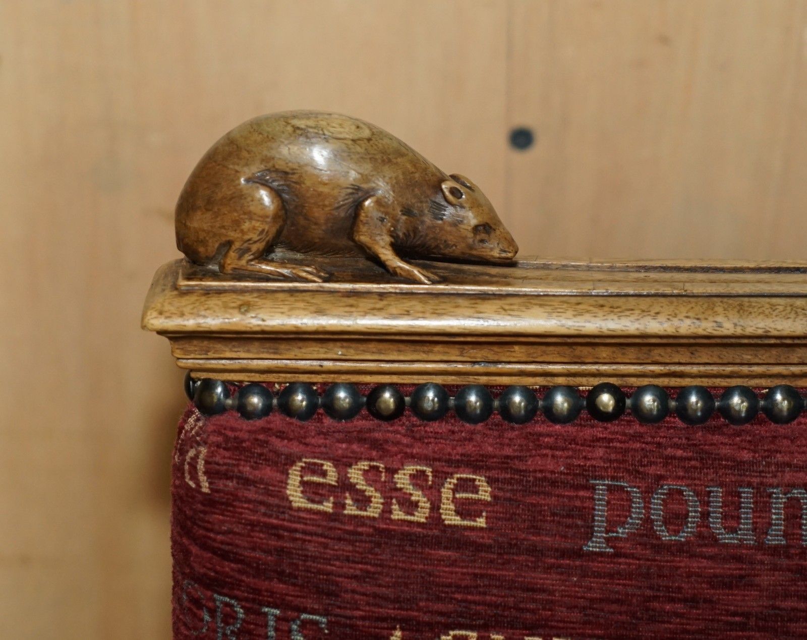 2850.0 Six Antique French Walnut Dining Chairs Depicting A Frog Snail Lizard Tortoise photo