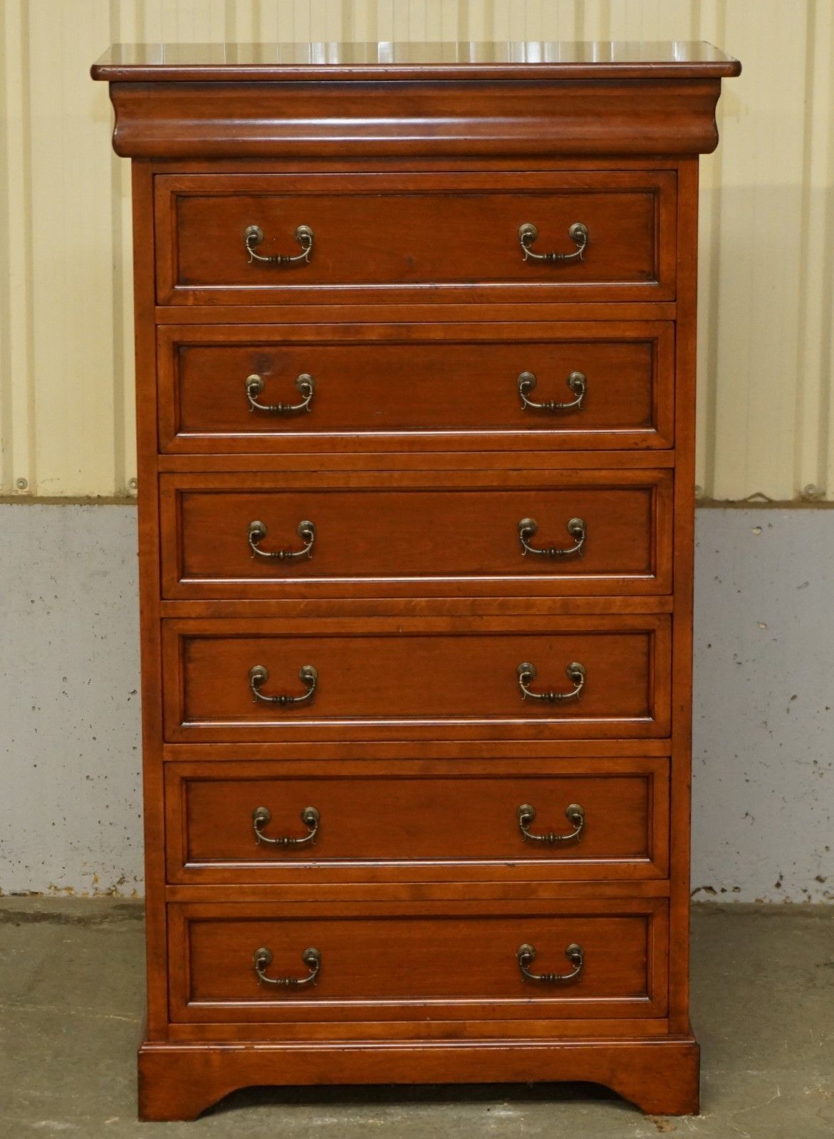 Extra Large Consorzio Mobili Tallboy Drawers In Cherry Wood, Huge Storage photo for sale