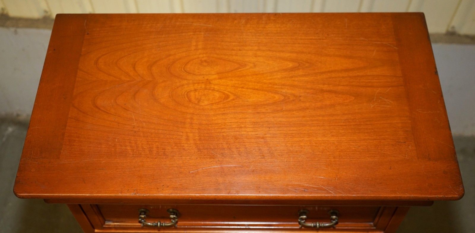 Extra Large Consorzio Mobili Tallboy Drawers In Cherry Wood, Huge Storage photo vintage