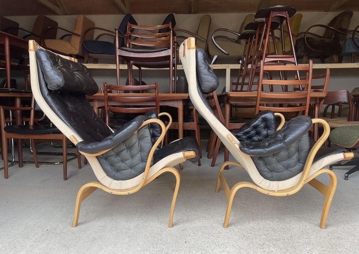 Pernilla Lounge Chairs /Armchairs By Bruno Mathsson, Sweden 1970 photo Furniture