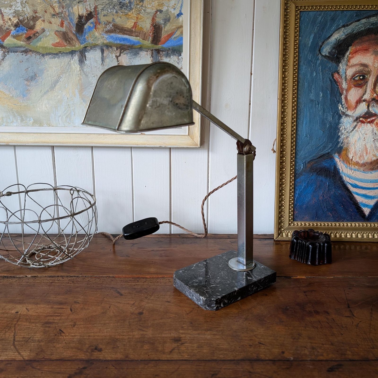 French Antique Desk Lamp, 1800s