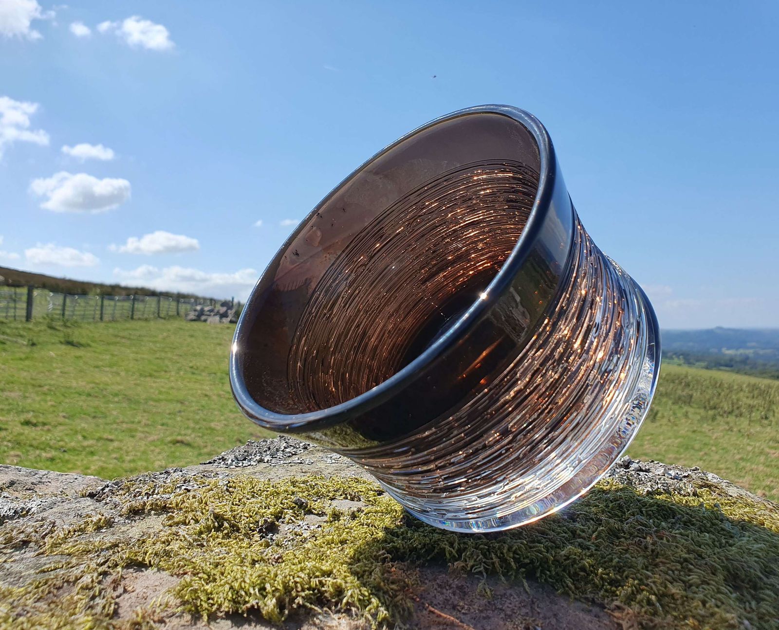 Bengt Edenfalk For Skruf, Sweden. A Fluted Glass Bowl From The "Spun" Series.1960 photo Home Decor