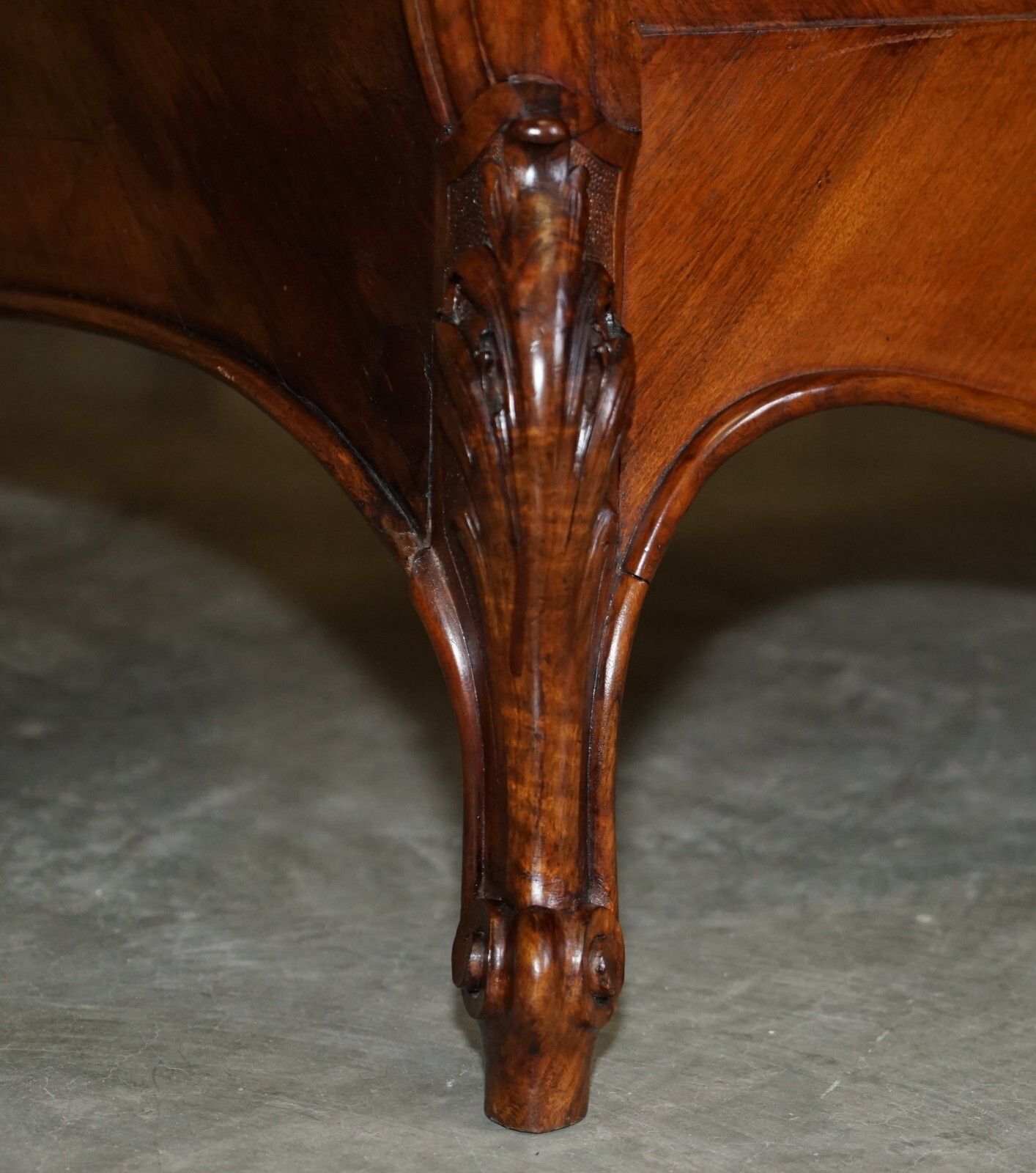 Pair Of French Louis XV Napoleon III Ornately Carved Bed Stead Frames In Walnut photo 3750.0