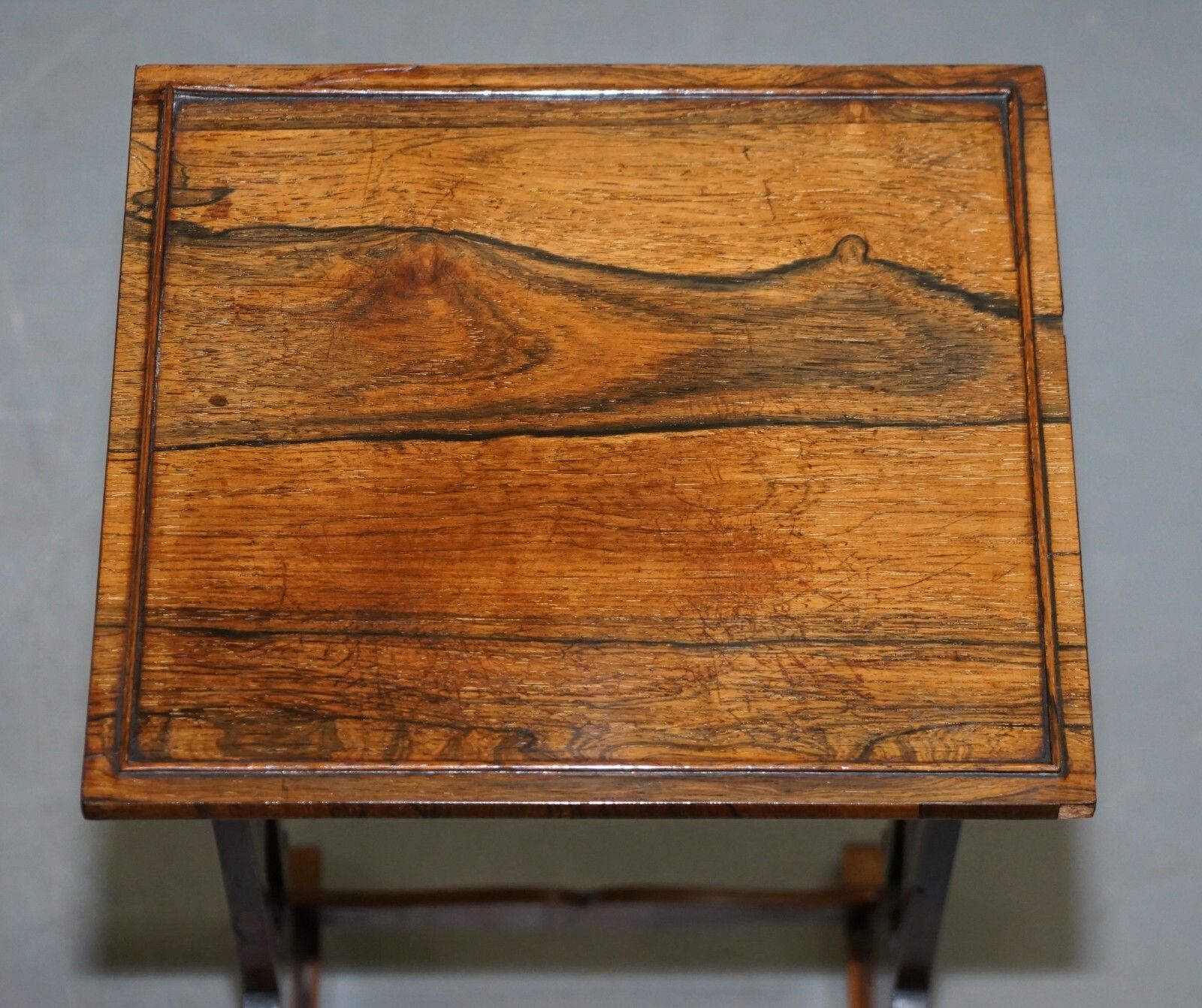 3750.0 Fine Regency Nest Of Rosewood Tables With Chessboard Top Attributed To Gillows photo