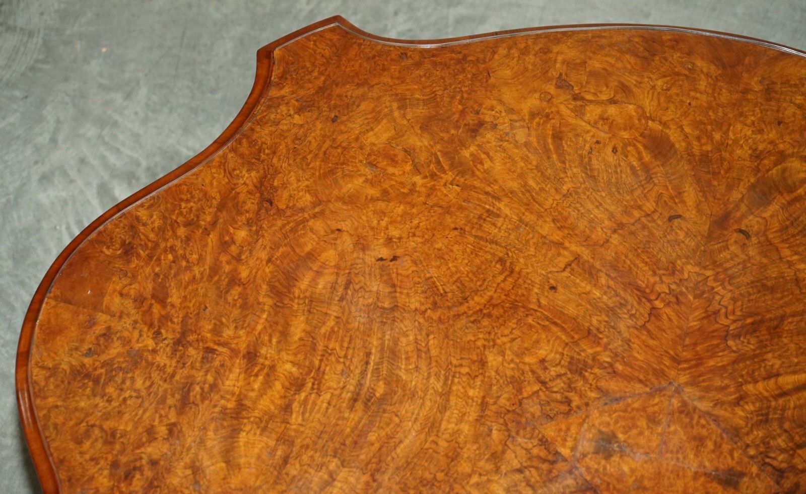 photo for sale Very Fine Circa 1860 Antique Victorian Ornately Carved Centre Burr Walnut Table