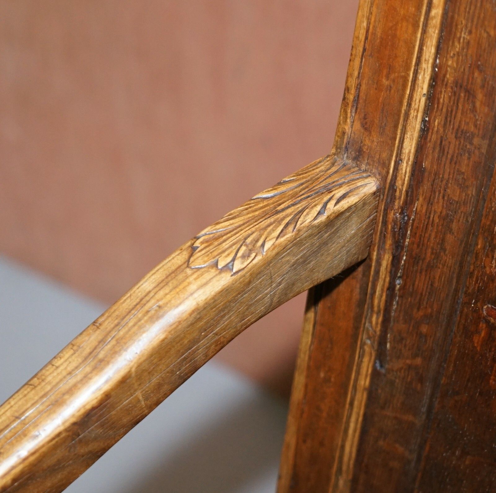 photo furniture Lovely Original 18th Century Herve Liege Belgium Carved Wood Armchair Wainscot