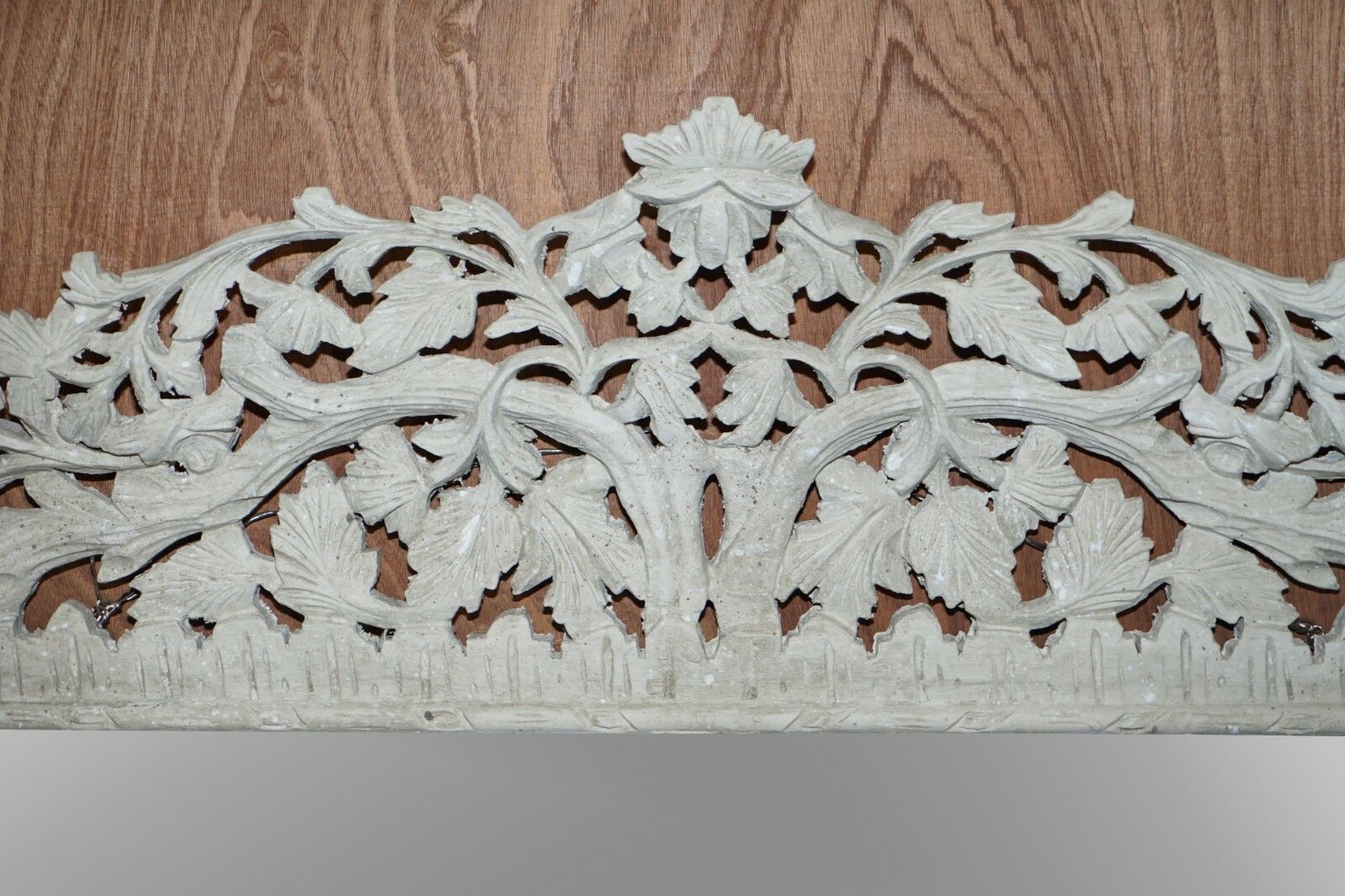 Large Antique Hand Carved & Painted Burmese Liberty's London Overmantle Mirror photo vinterior