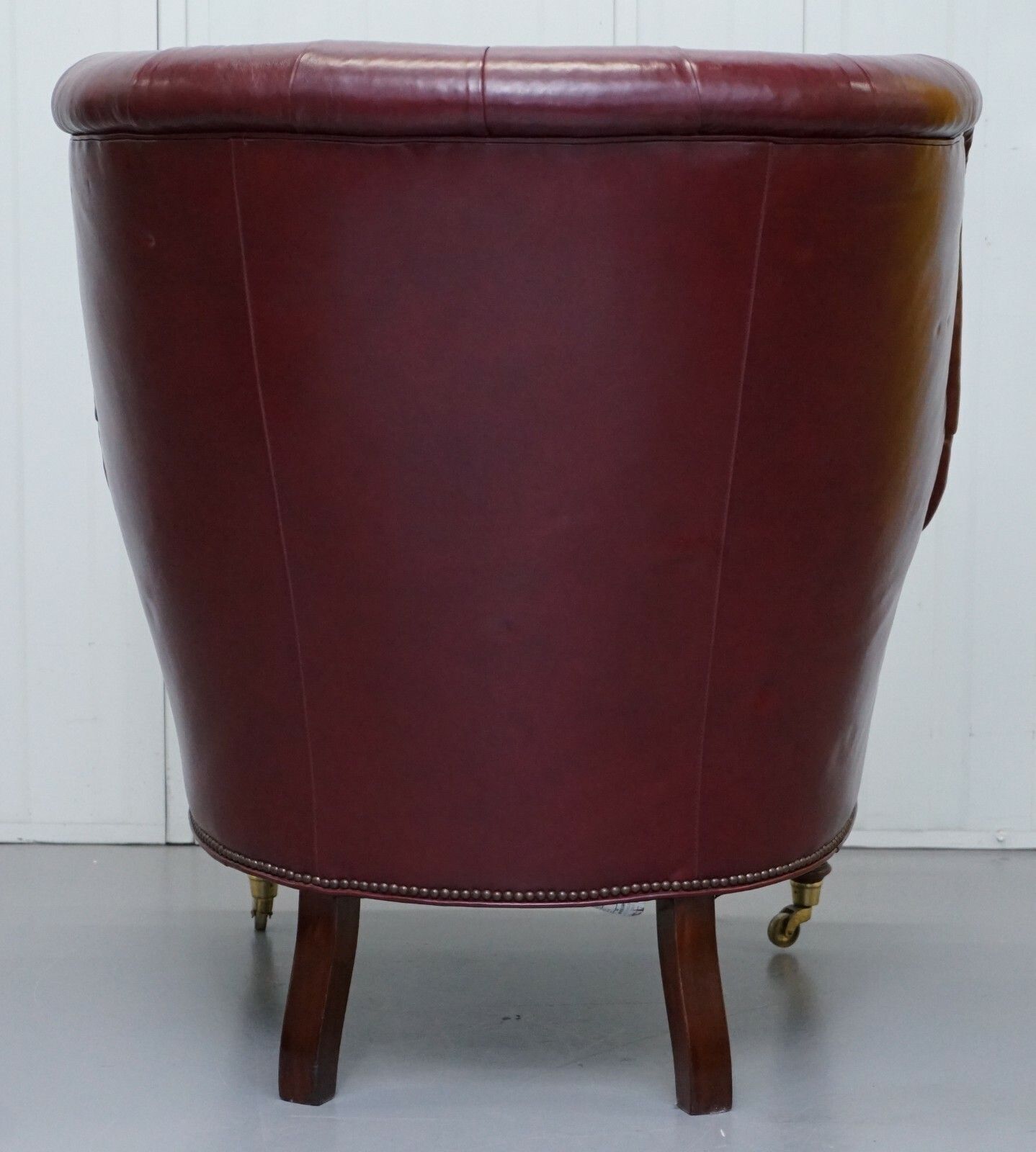 photo for sale Rrp £7000 Oxblood Leather Baker Furniture Chesterfield Porters Barrel Armchair