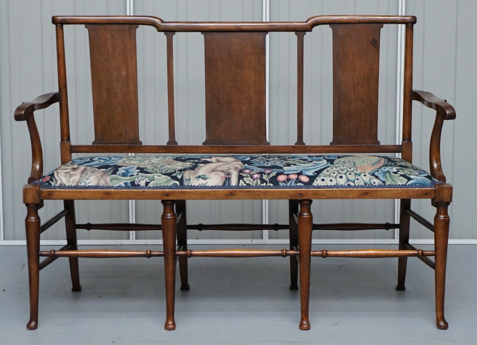 photo furniture Restored Suite Of William Morris Richard Norman Shaw Tabard Bench & Armchairs
