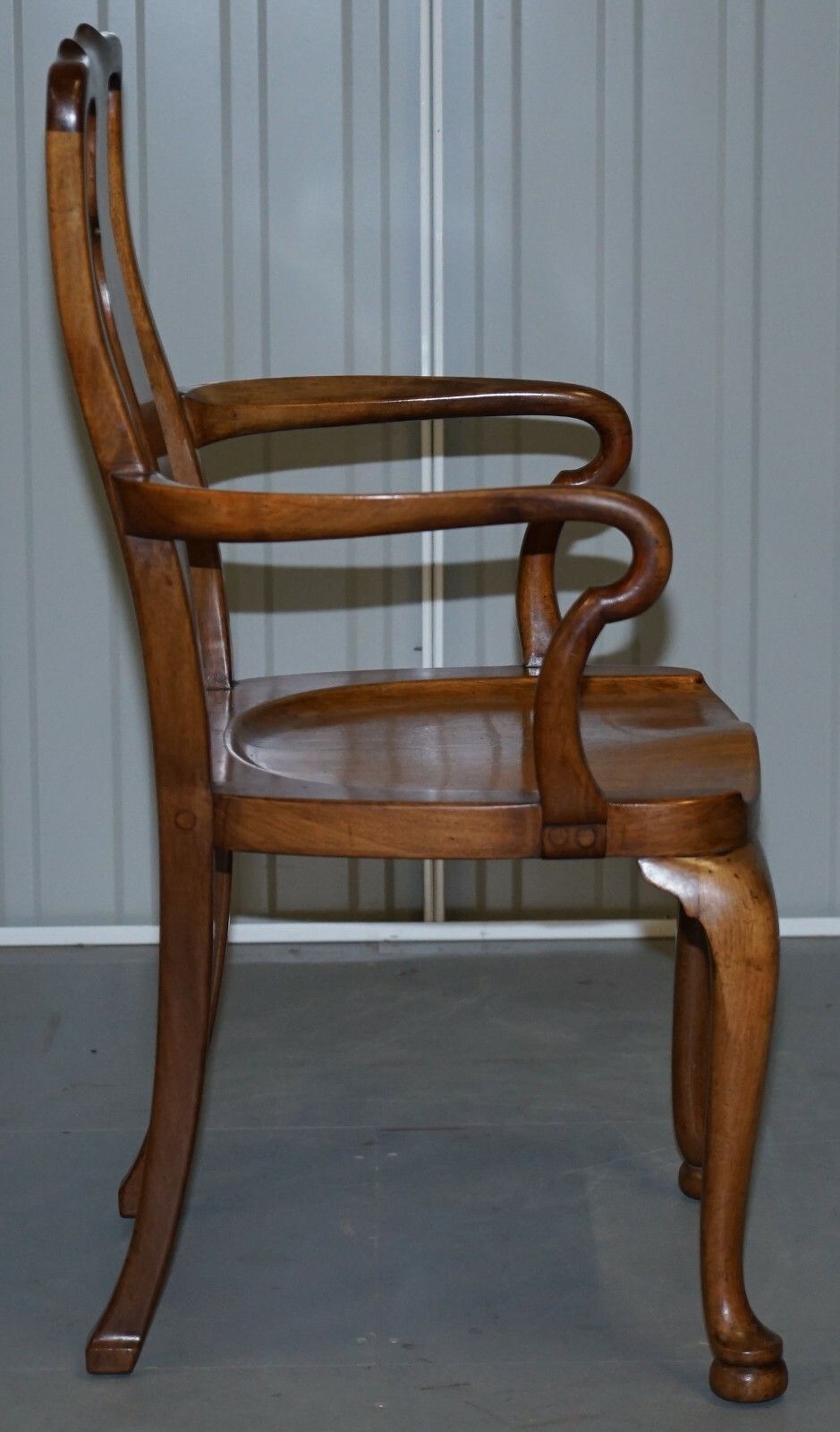 photo for sale Lovely Victorian Howard & Son's Fully Stamped Office Desk Armchair In Walnut