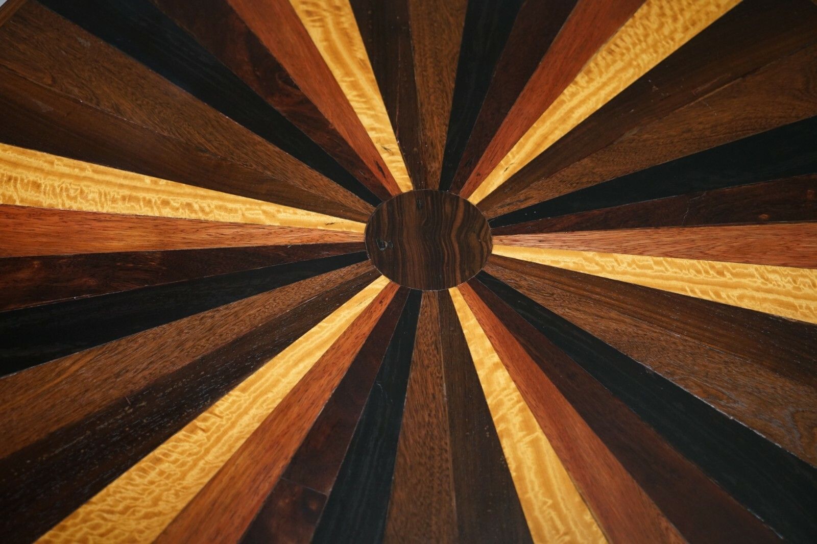 photo for sale Sublime 19th Century Anglo Indian Specimen Sample Wood Centre Occasional Table