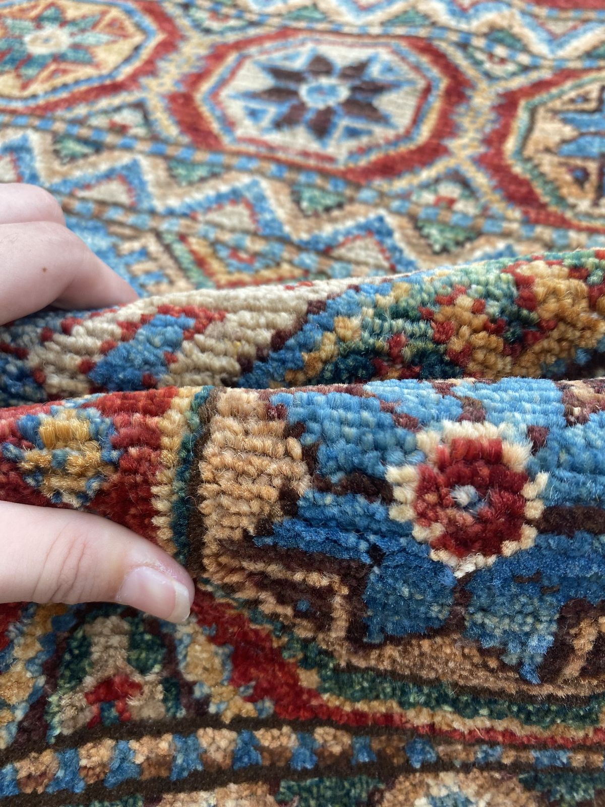 3x3 Small Round Khorjin Tribal Handmade Rug photo Textiles
