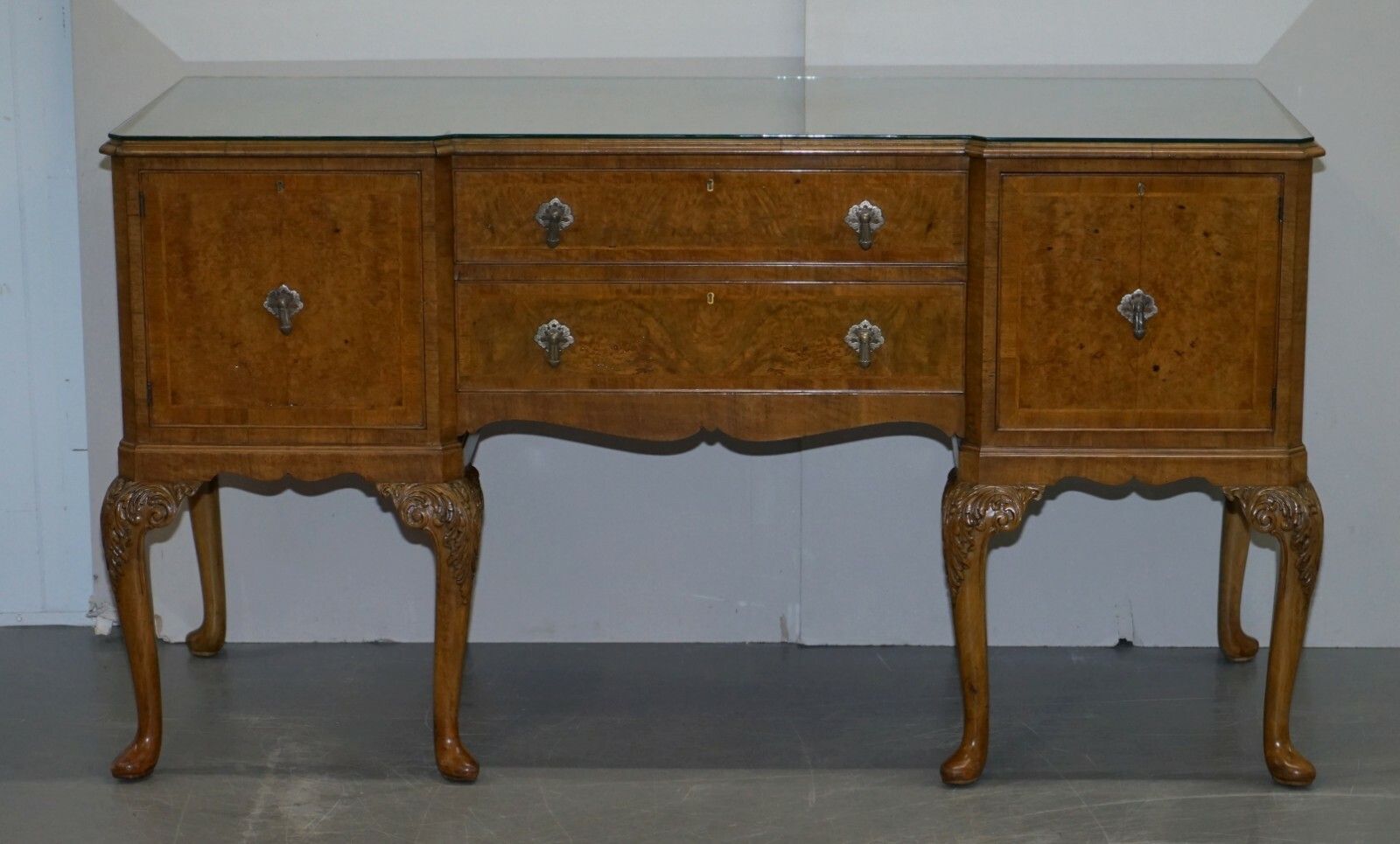 Burr Walnut Art Deco Denby & Spinks Leeds Breakfront Sideboard Part Of A Suite photo furniture
