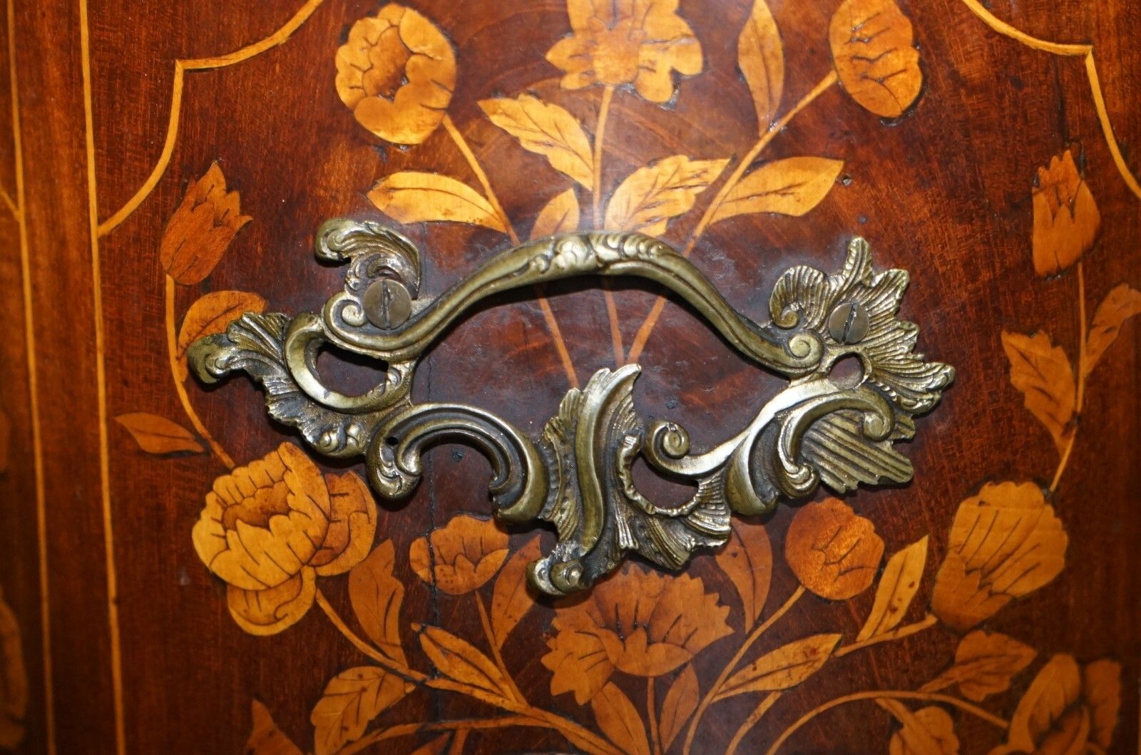 photo for sale Exquisite Antique Circa 1800 Dutch Inlaid Wine Cooler Bucket Claw & Ball Feet