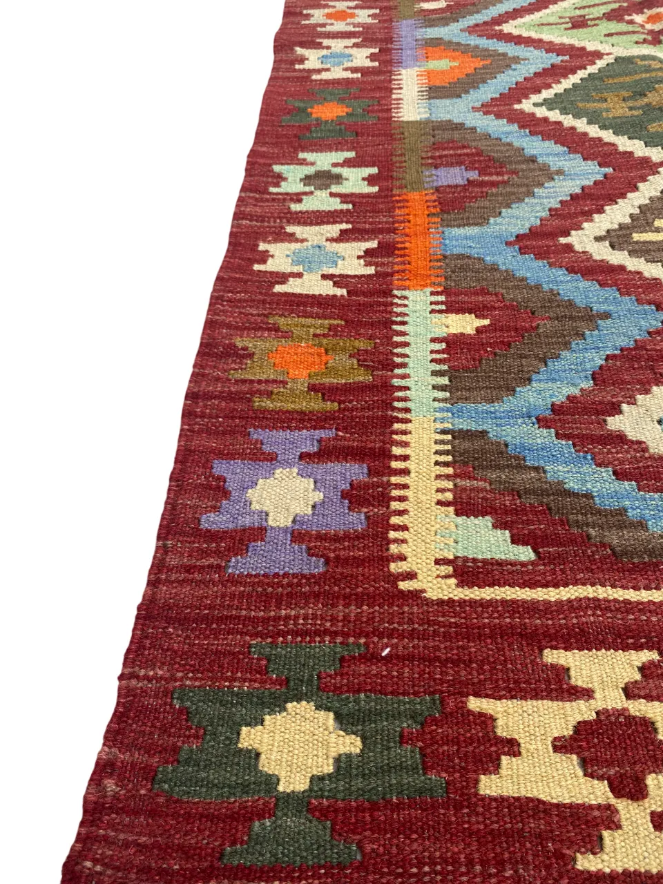 3x5 Afghan Geometric Handwoven Kilim Flatweave Rug photo 148.0