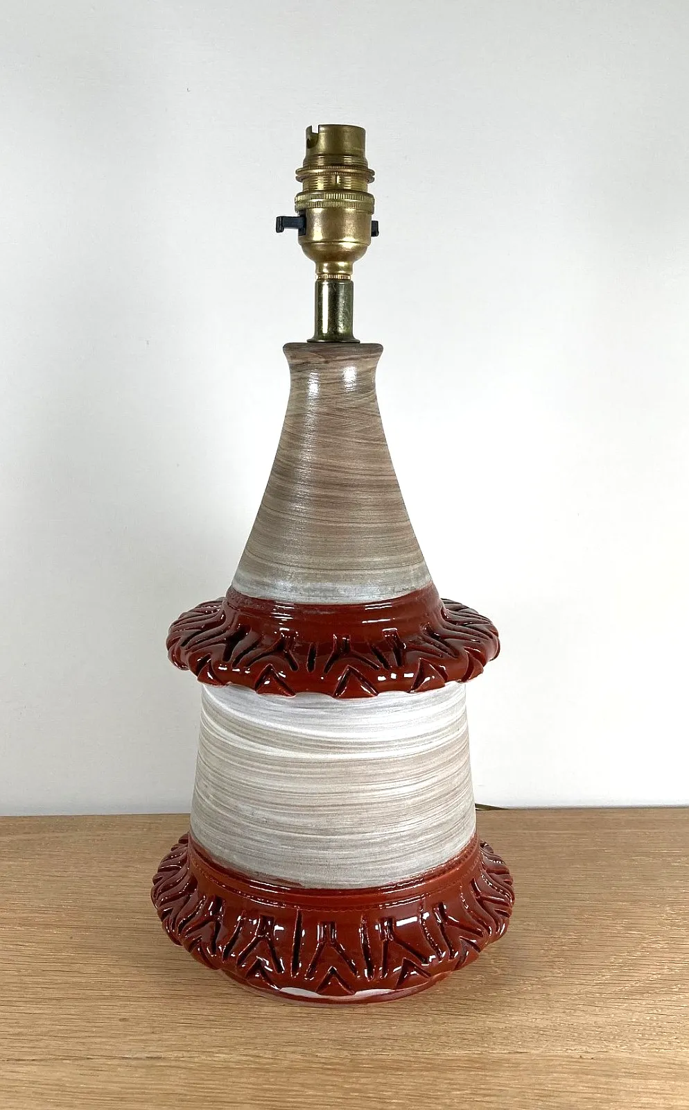 Vintage Italian Pottery Lamp Base Mid Century Fancuillacci H36cm photo furniture