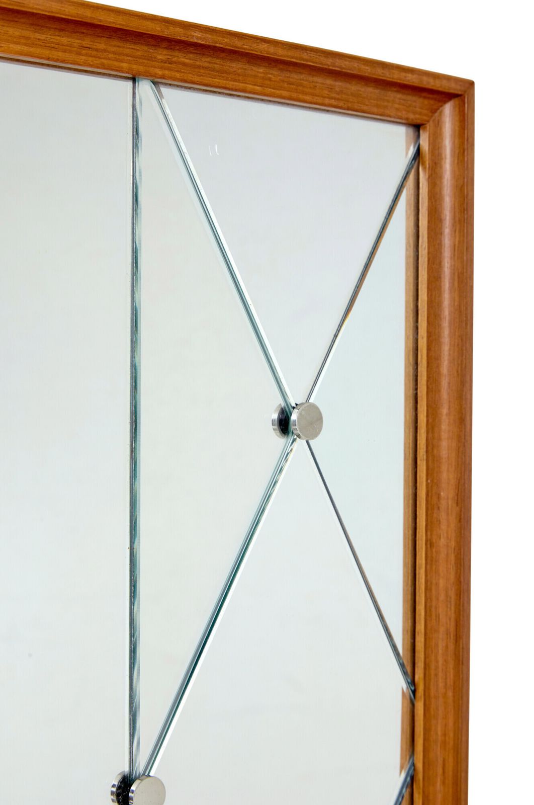 Scandinavian Mid Century Segmented Harlequin Wall Mirror photo furniture